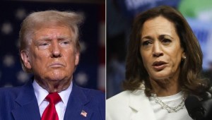 El expresidente Donald Trump y la vicepresidenta Kamala Harris. (Getty Images)