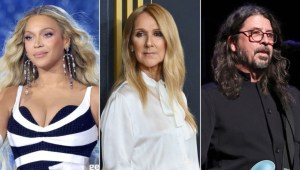 Beyoncé, Céline Dion y Dave Grohl. Cortesía: Getty Images